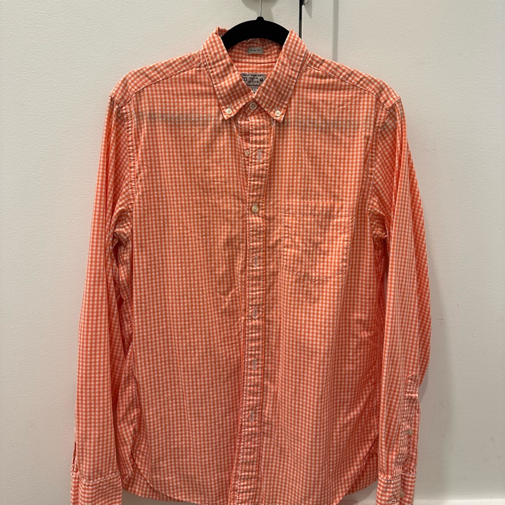 J. Crew Gingham Button Down - Medium Slim